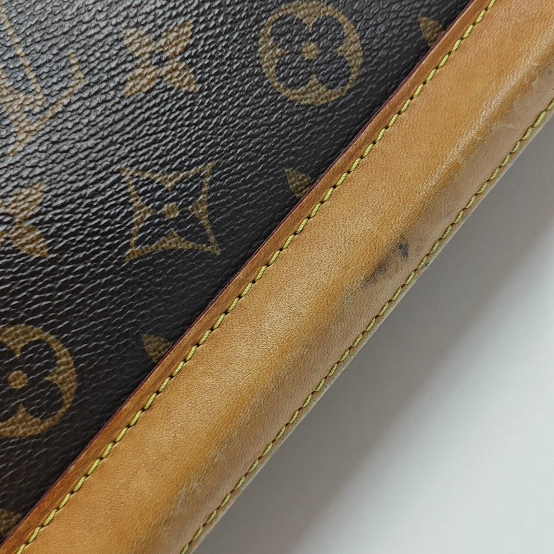 ALMA PM Monogram Coated Canvas Brown