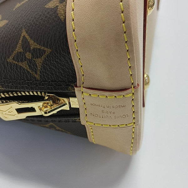 ALMA BB Monogram Coated Canvas Brown