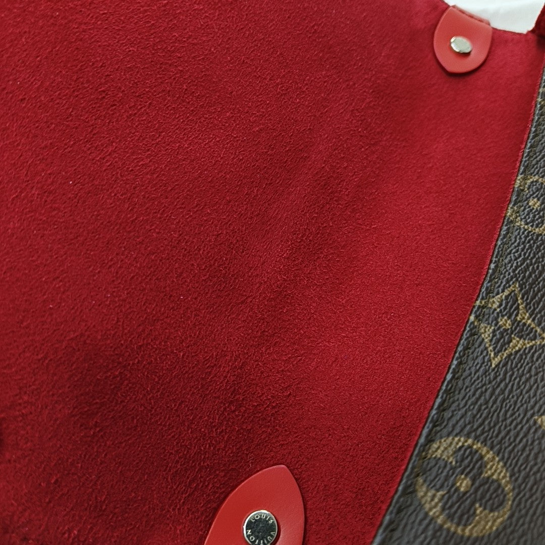 SAINT MICHEL Monogram Coated Canvas Brown