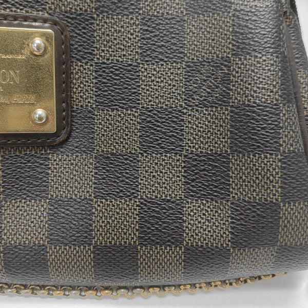 EVA Damier Ebene Coated Canvas Brown