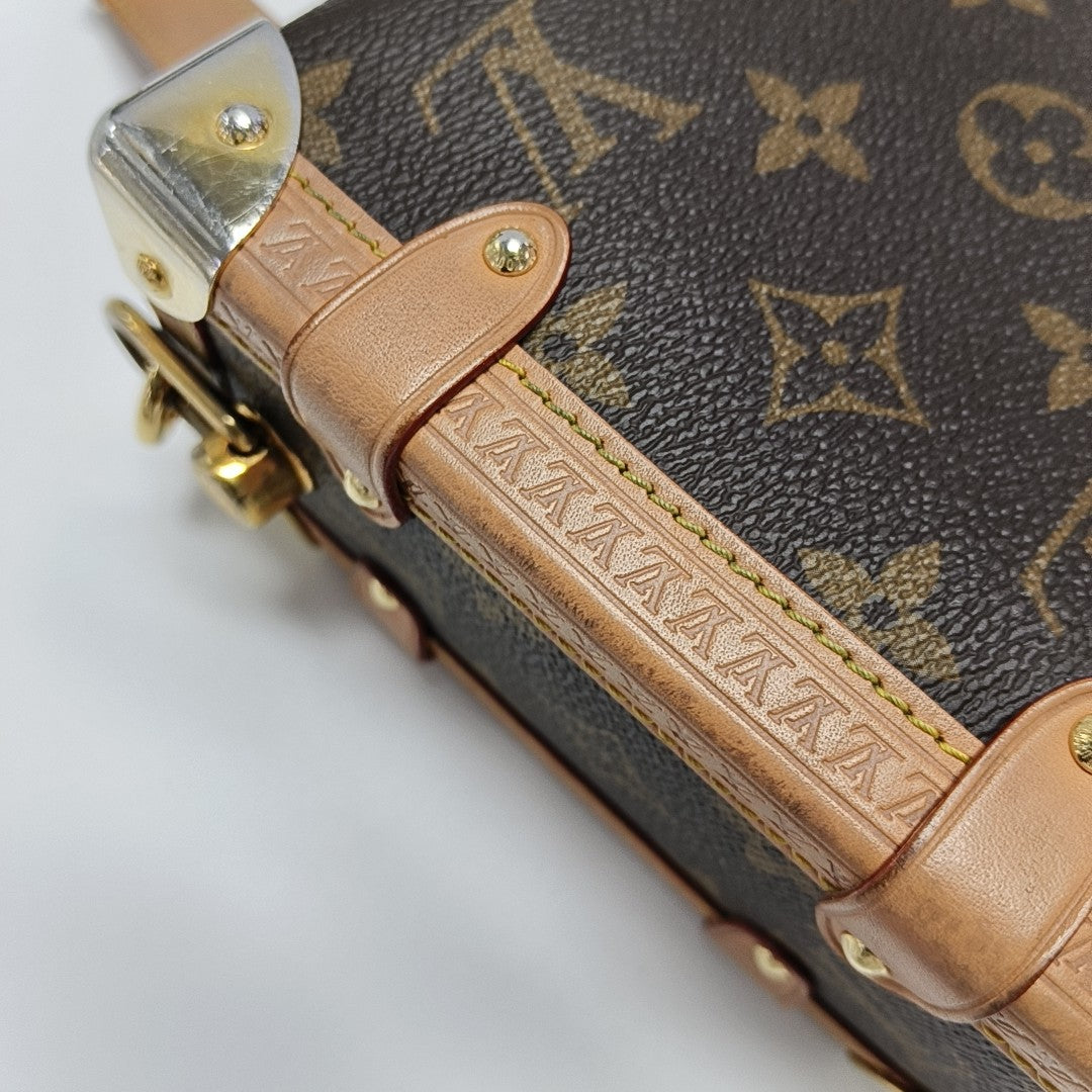 SIDE TRUNK MM Monogram Coated Canvas Brown