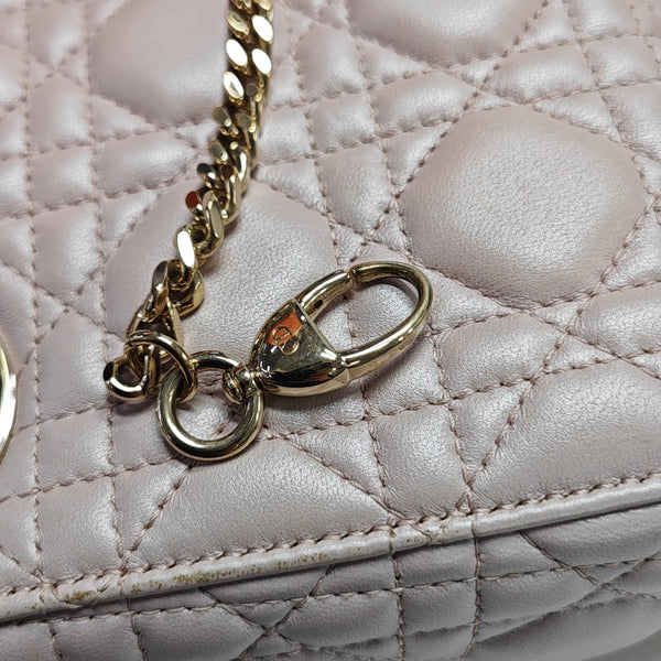 Lady Dior Mini Cannage Lambskin Pink