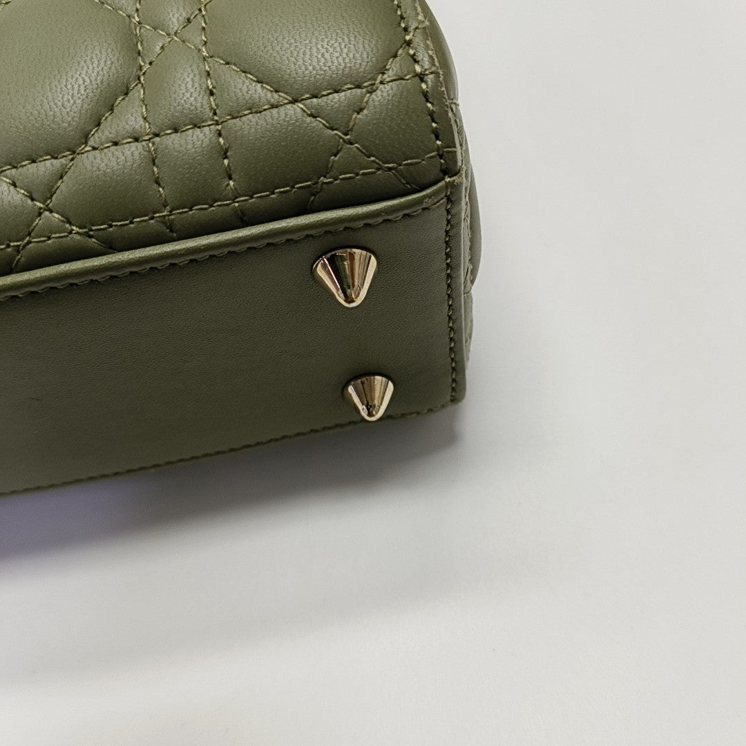 Lady Dior Small Cannage Lambskin Green