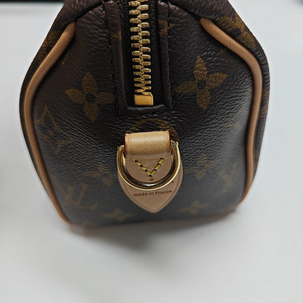 SPEEDY 20 Monogram Coated Canvas Brown