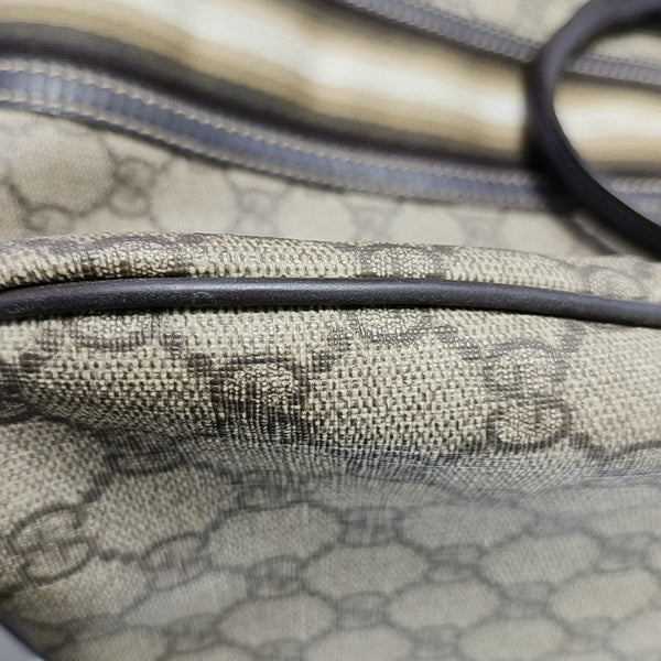 Monogram Coated Canvas Top Handle Bag Brown