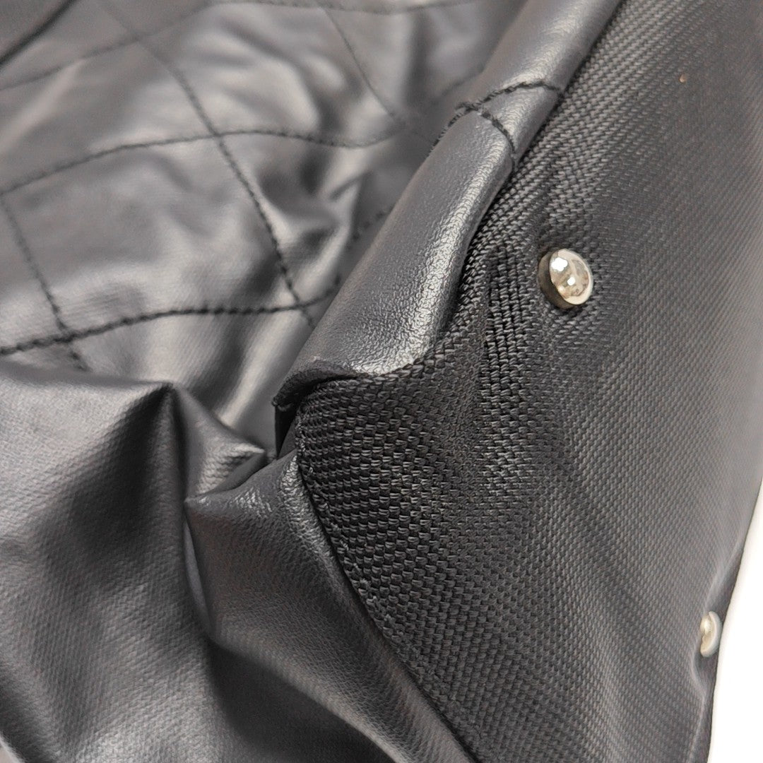 PARIS BIARRITZ Large Quilted Coated Canvas Black