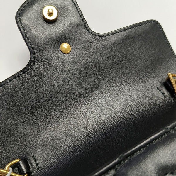 GG Marmont Mini Quilted Calfskin Black