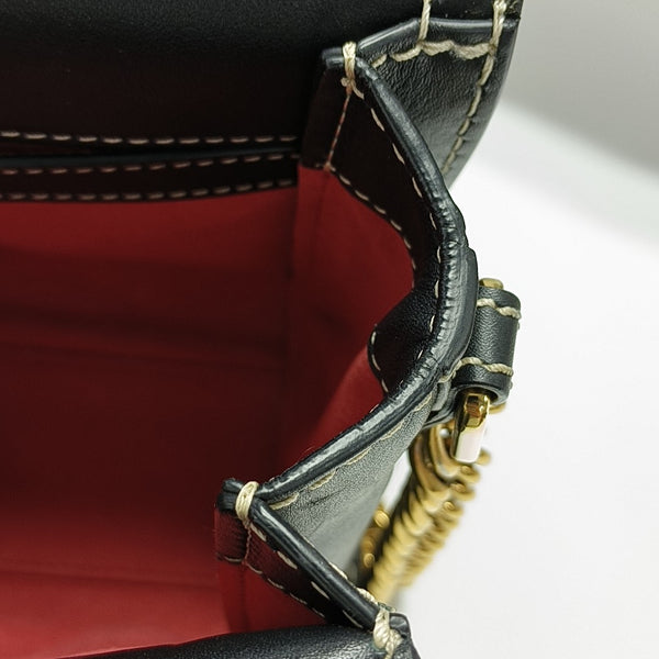 Calfskin Shoulder Bag Black