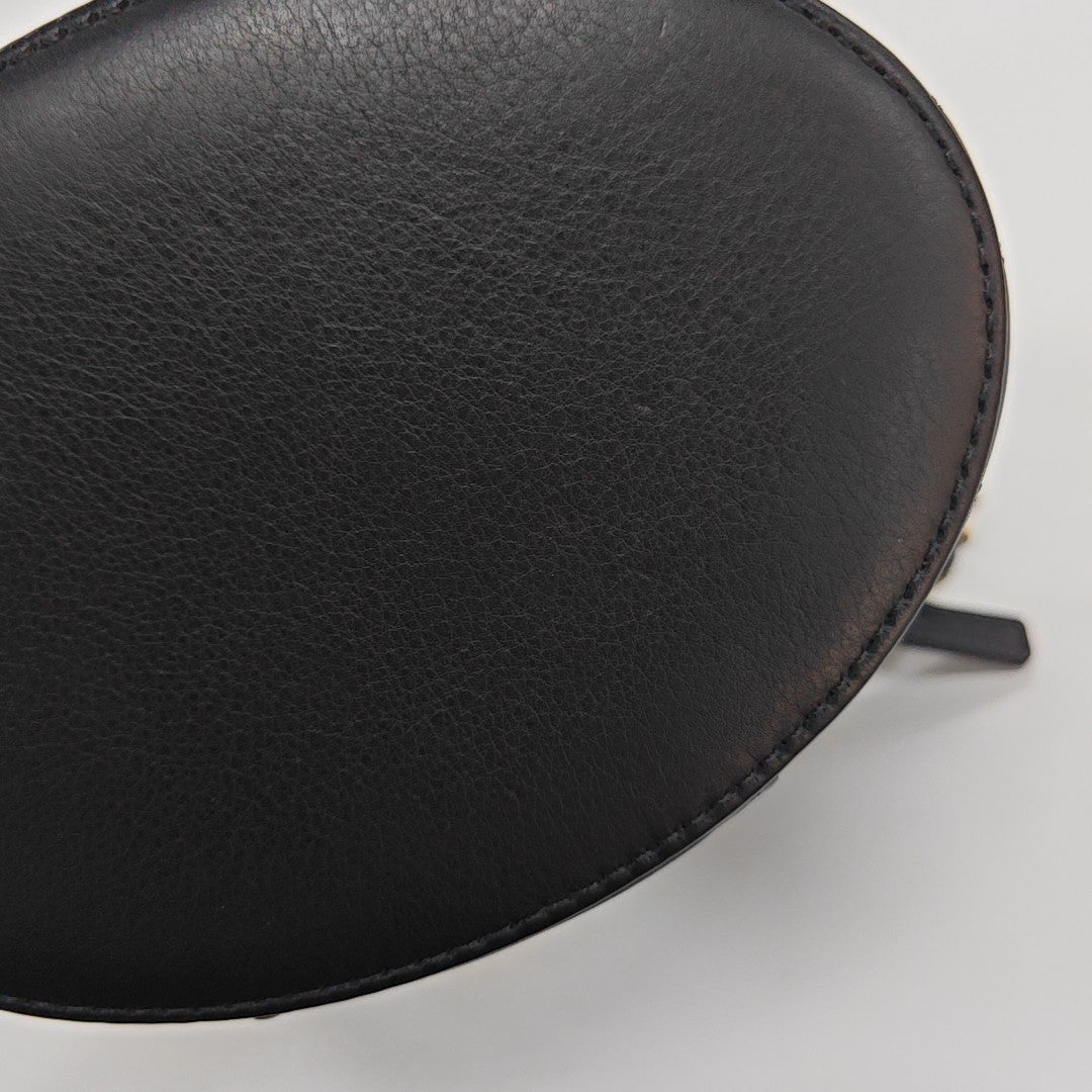 Quilted Calfskin Bucket Bag Black