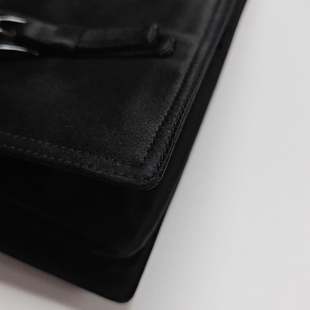Fabric Top Handle Bag Black