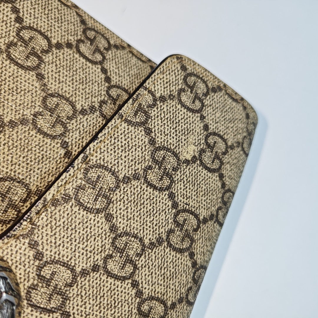 Dionysus Mini Monogram Coated Canvas Beige
