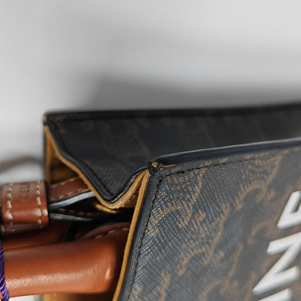 CABAS CELINE Mini Coated Canvas Brown