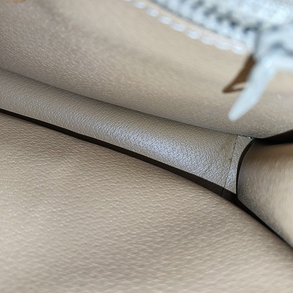 Coated Canvas Shoulder Bag Beige