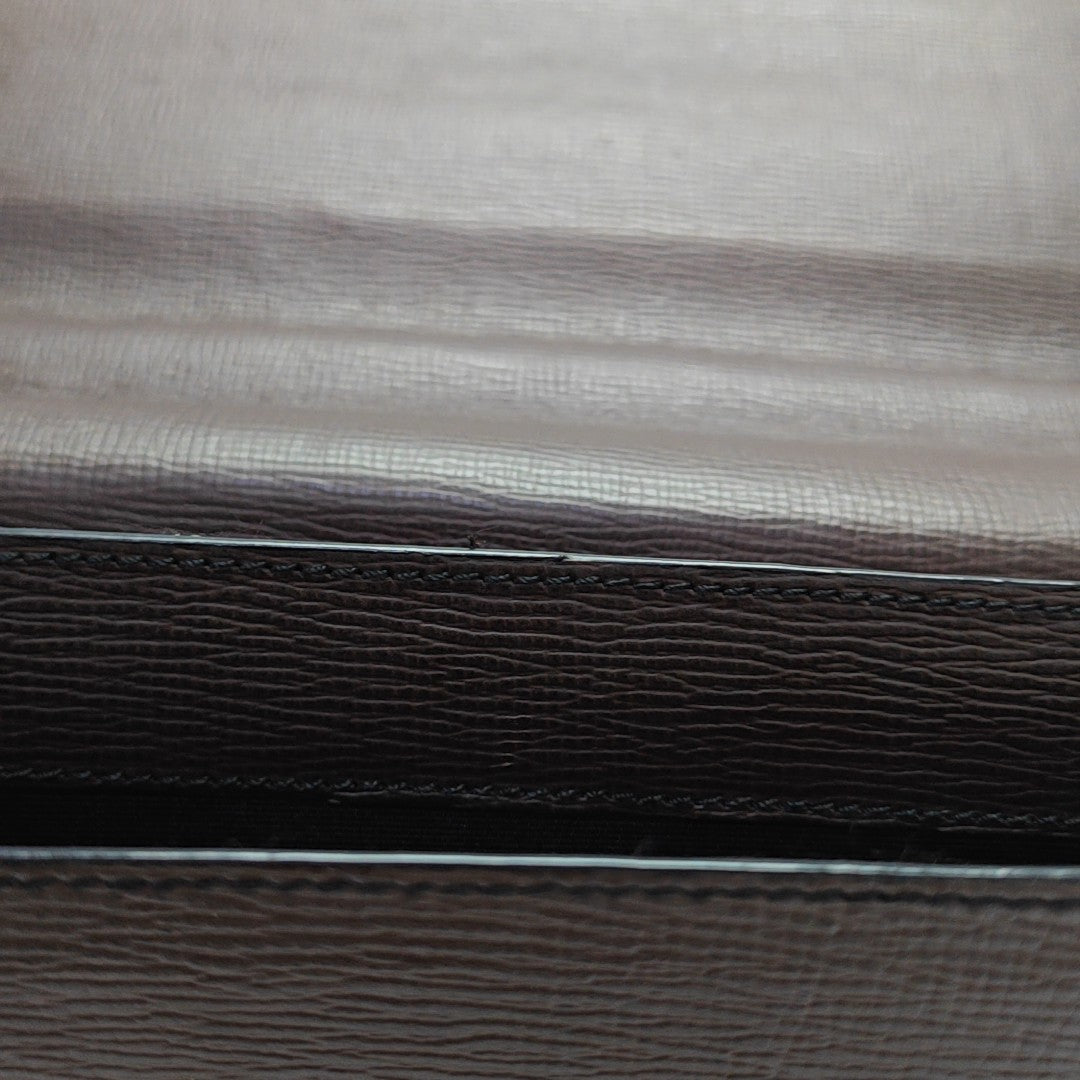 Calfskin Top Handle Bag Brown