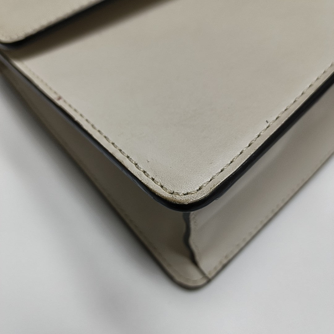 Sylvie Small Calfskin White