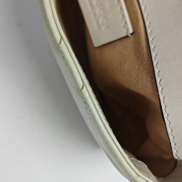 GG Marmont Mini Quilted Calfskin White