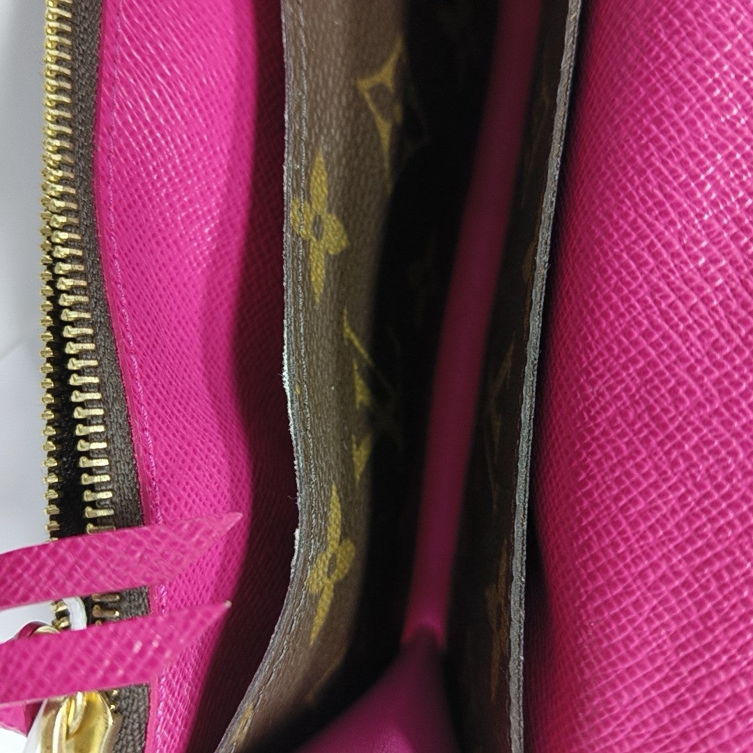 EMILIE Monogram Coated Canvas Brown Wallet
