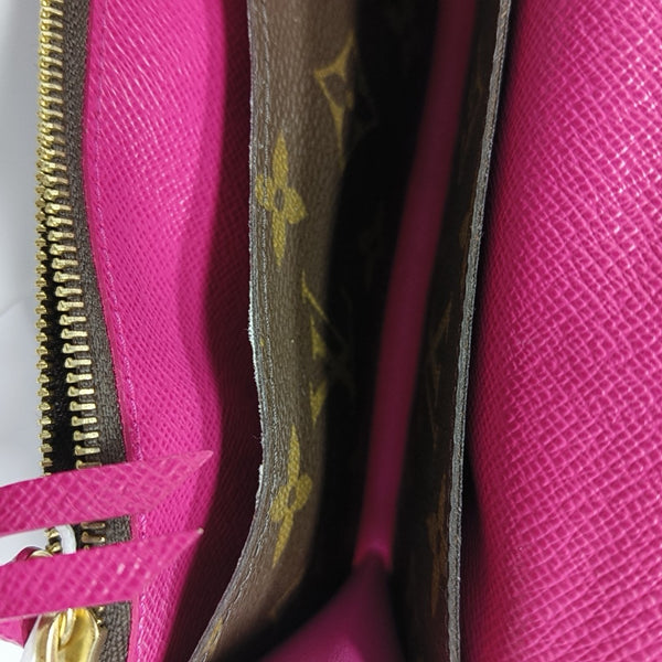 EMILIE Monogram Coated Canvas Brown Wallet