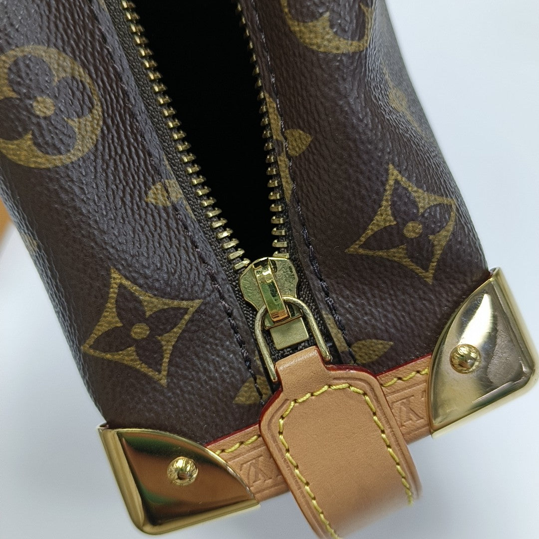 SIDE TRUNK MM Monogram Coated Canvas Brown