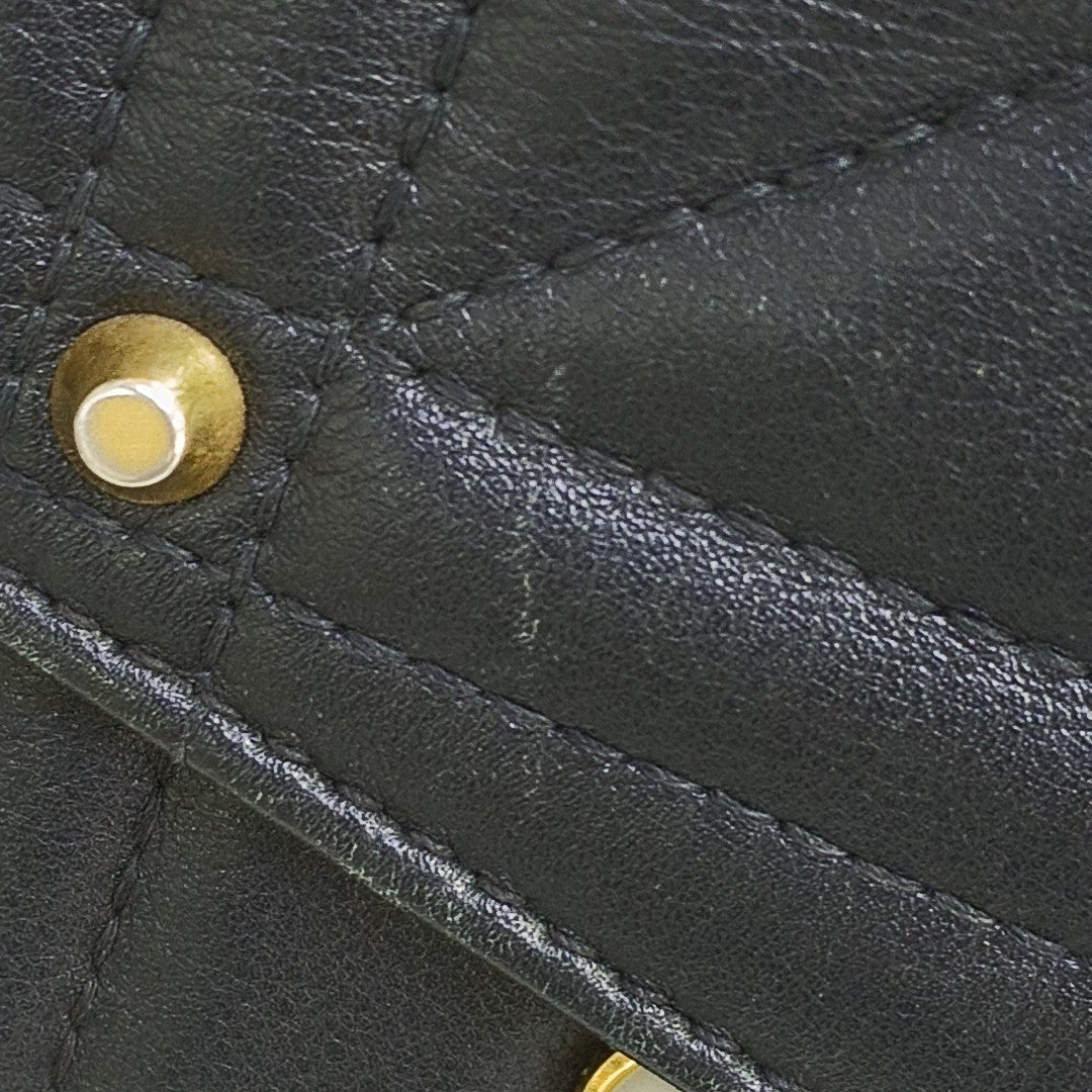 GG Marmont Medium Quilted Calfskin Black