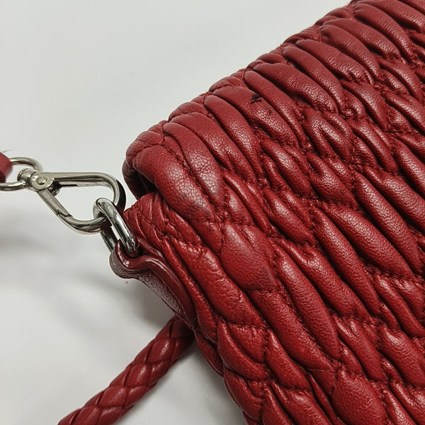 Crystal Quilted Lambskin Red