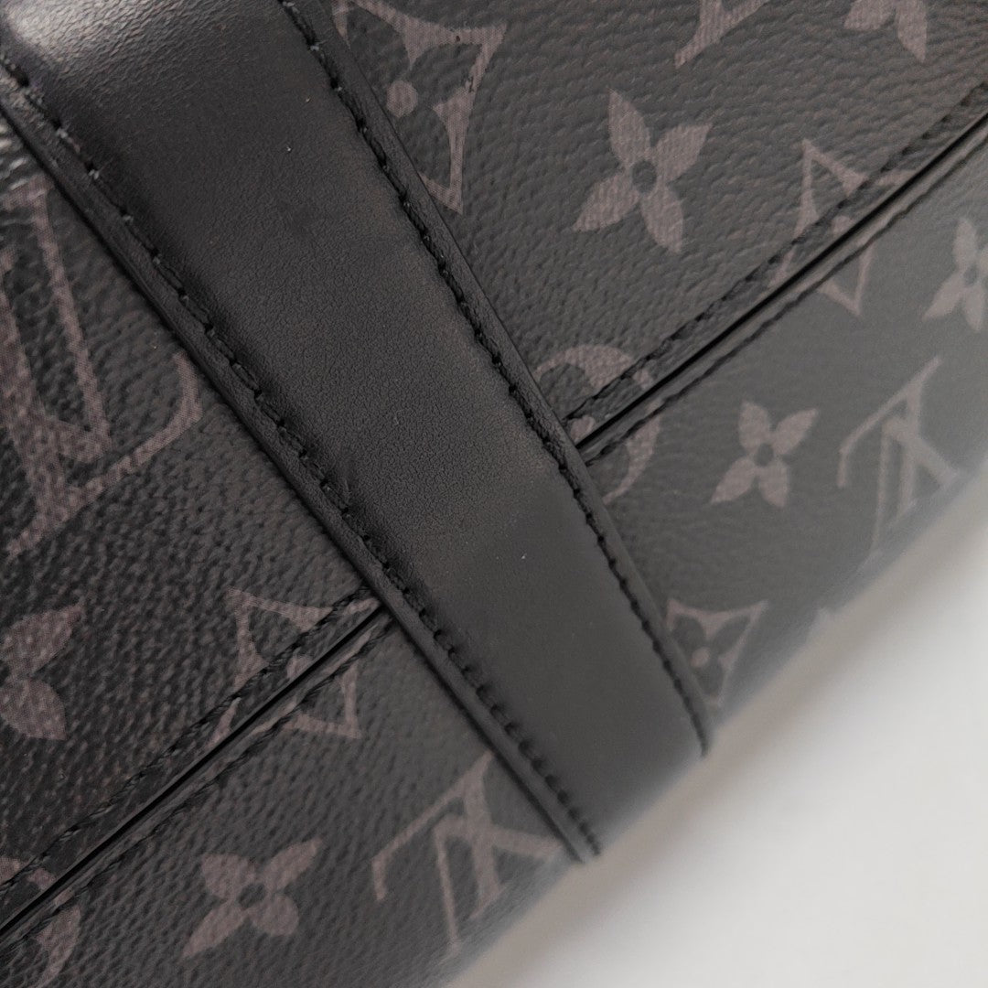 KEEPALL Monogram Coated Canvas Black