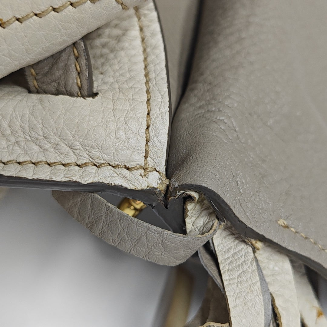 Calfskin Shoulder Bag Gray