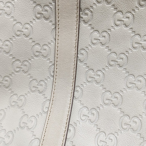 Abbey Monogram Calfskin White
