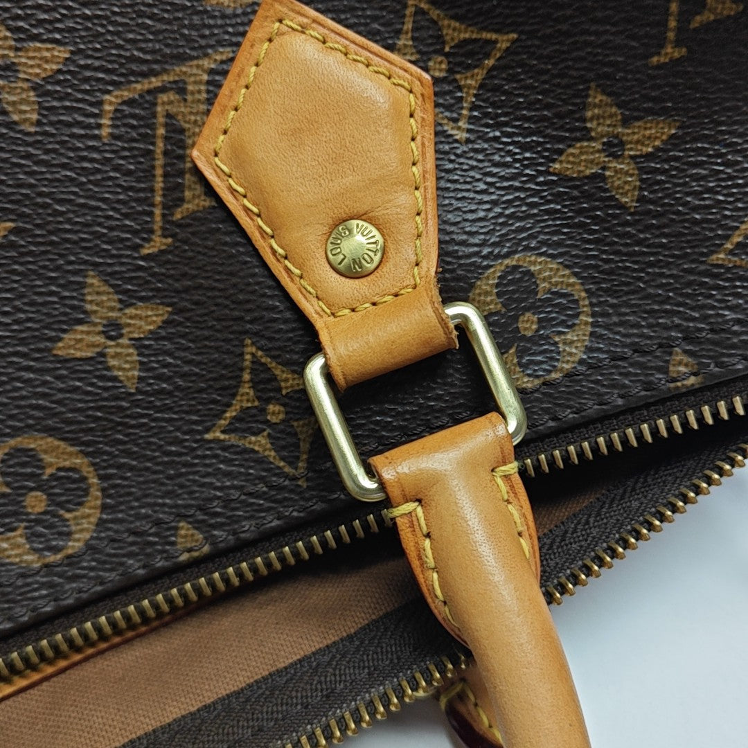 SPEEDY 30 Monogram Coated Canvas Brown