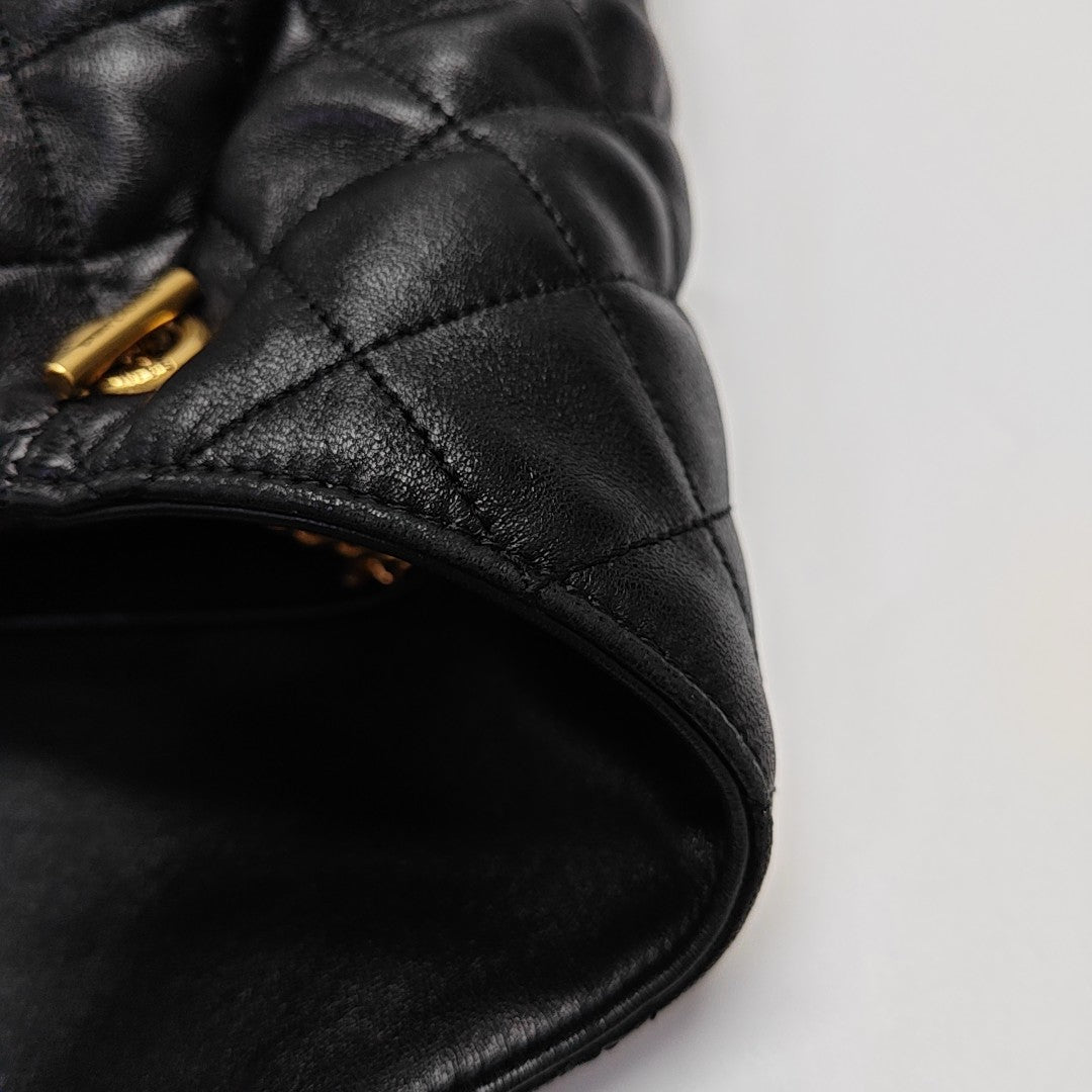 ICARE Extra Large Quilted Lambskin Black