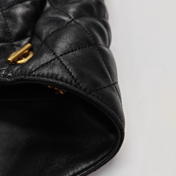 ICARE Extra Large Quilted Lambskin Black