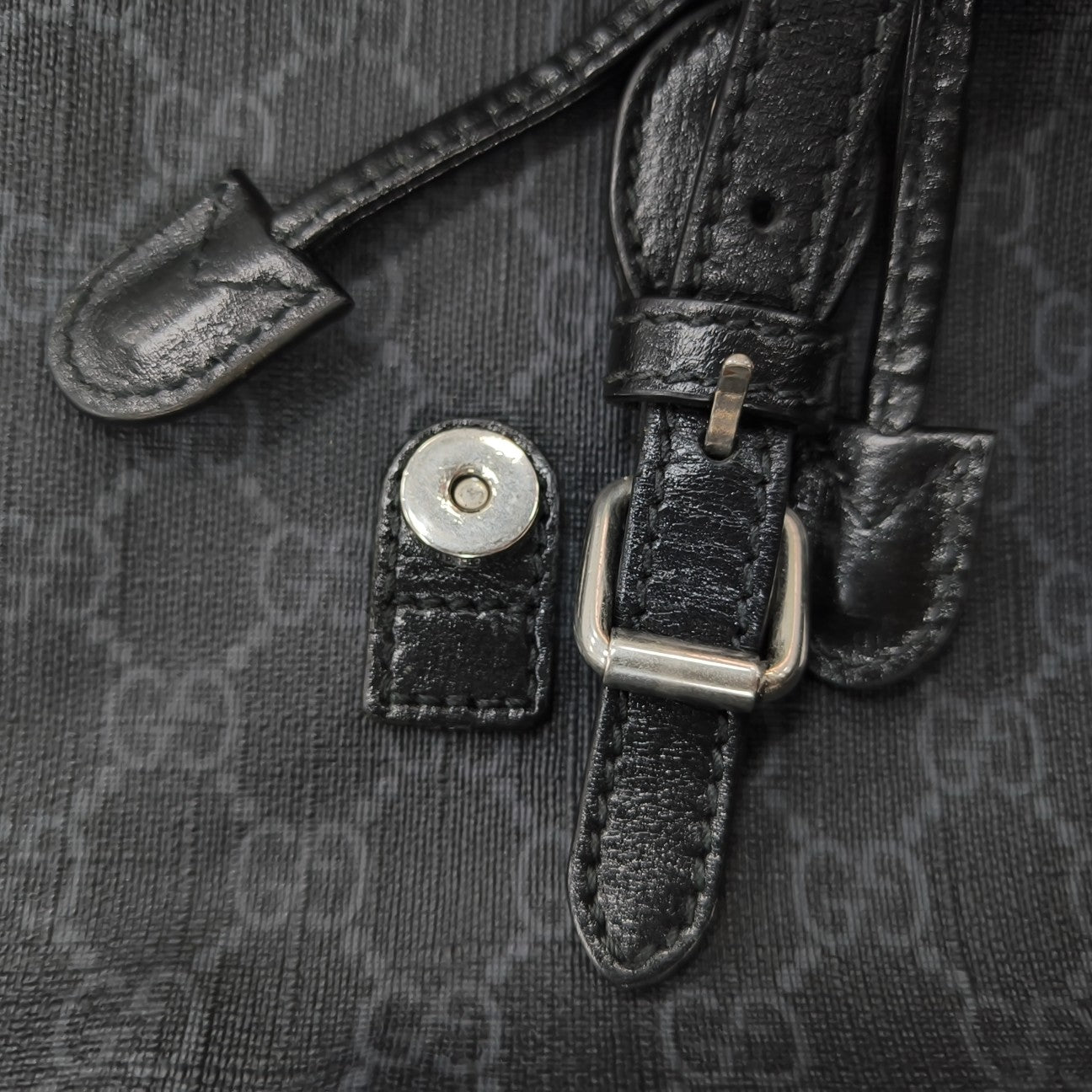 Retro Medium Monogram Coated Canvas Black