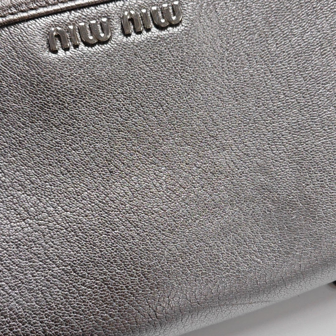 Miu Confidential Calfskin Silver
