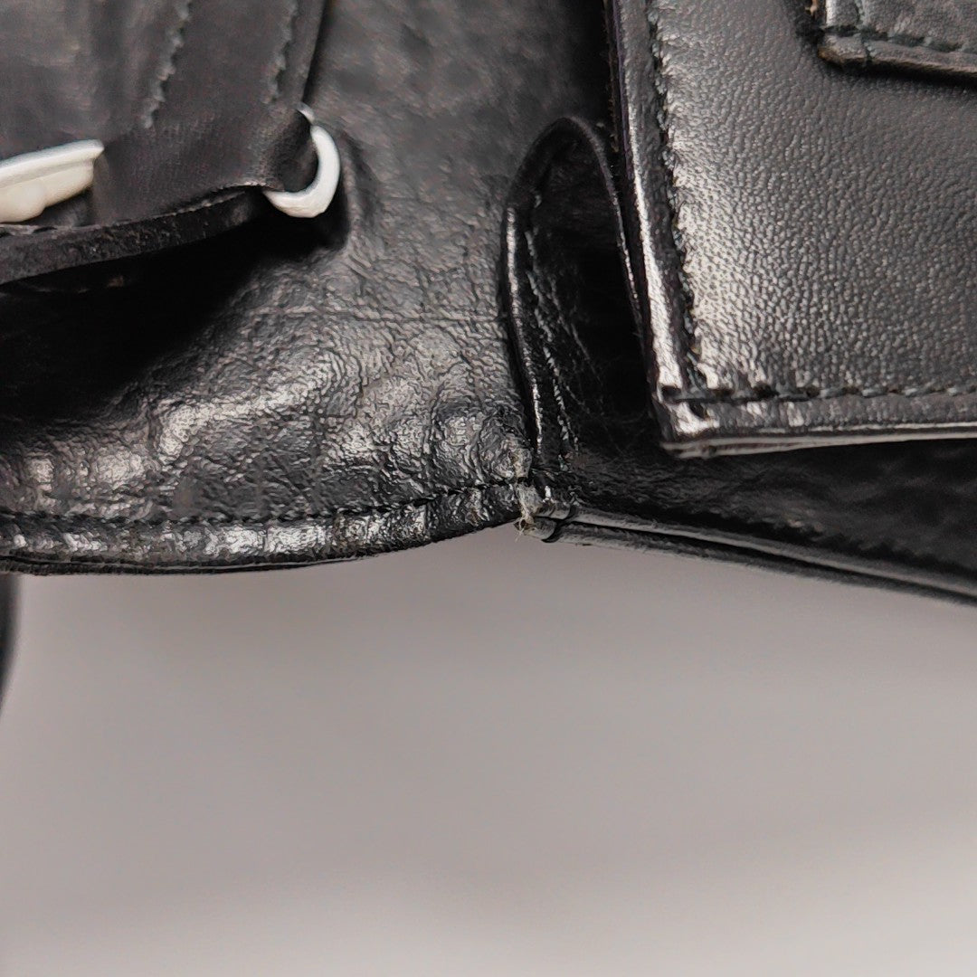 Calfskin Shoulder Bag Black