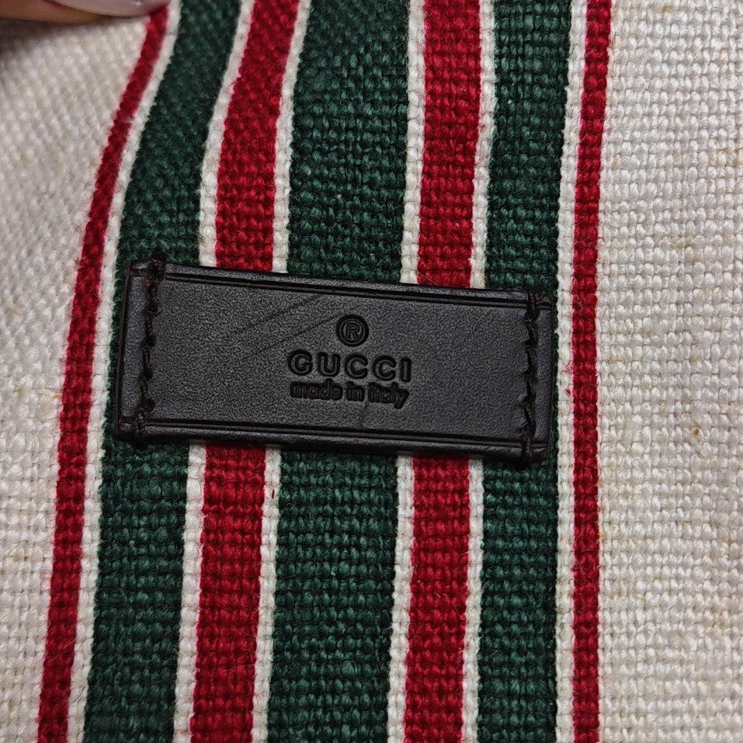 Linen Top Handle Bag Multicolor
