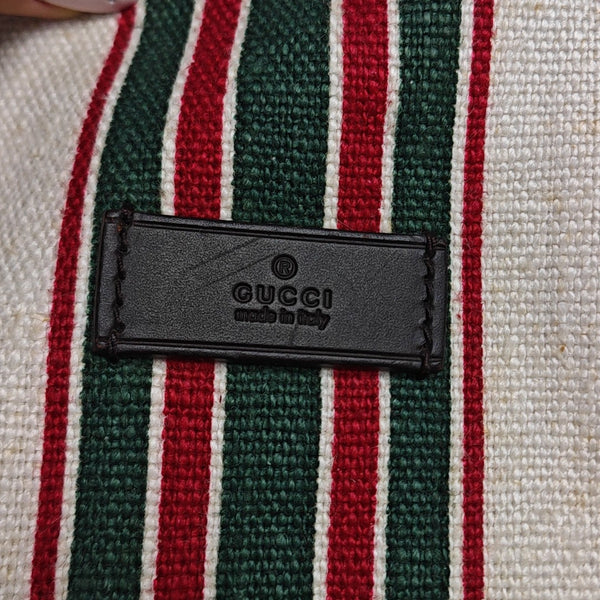 Linen Top Handle Bag Multicolor