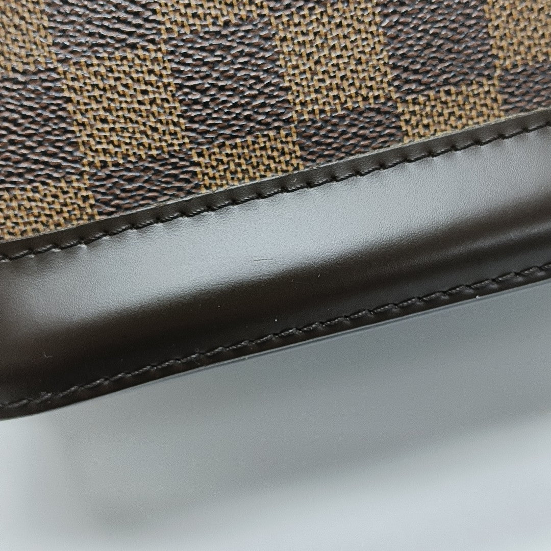 ALMA BB Damier Ebene Coated Canvas Brown