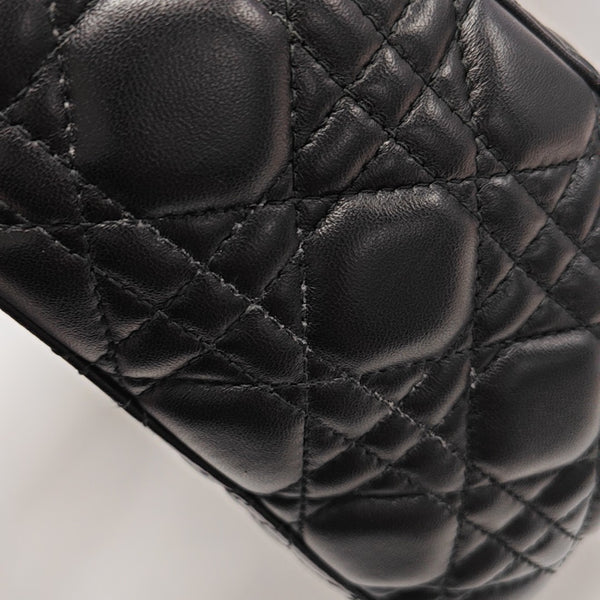 Lady Dior Medium Cannage Lambskin Black