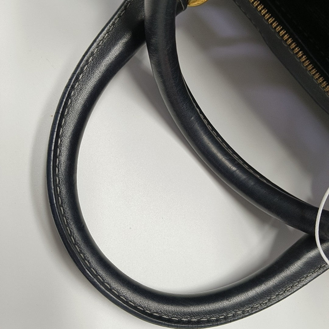 Calfskin Top Handle Bag Black