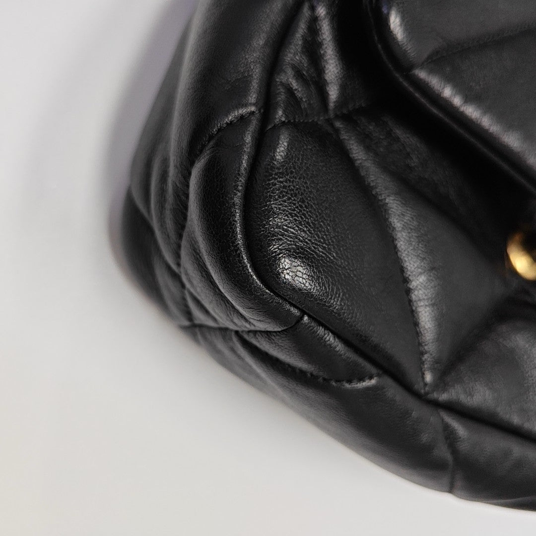 CHANEL 19 Small Quilted Lambskin Black