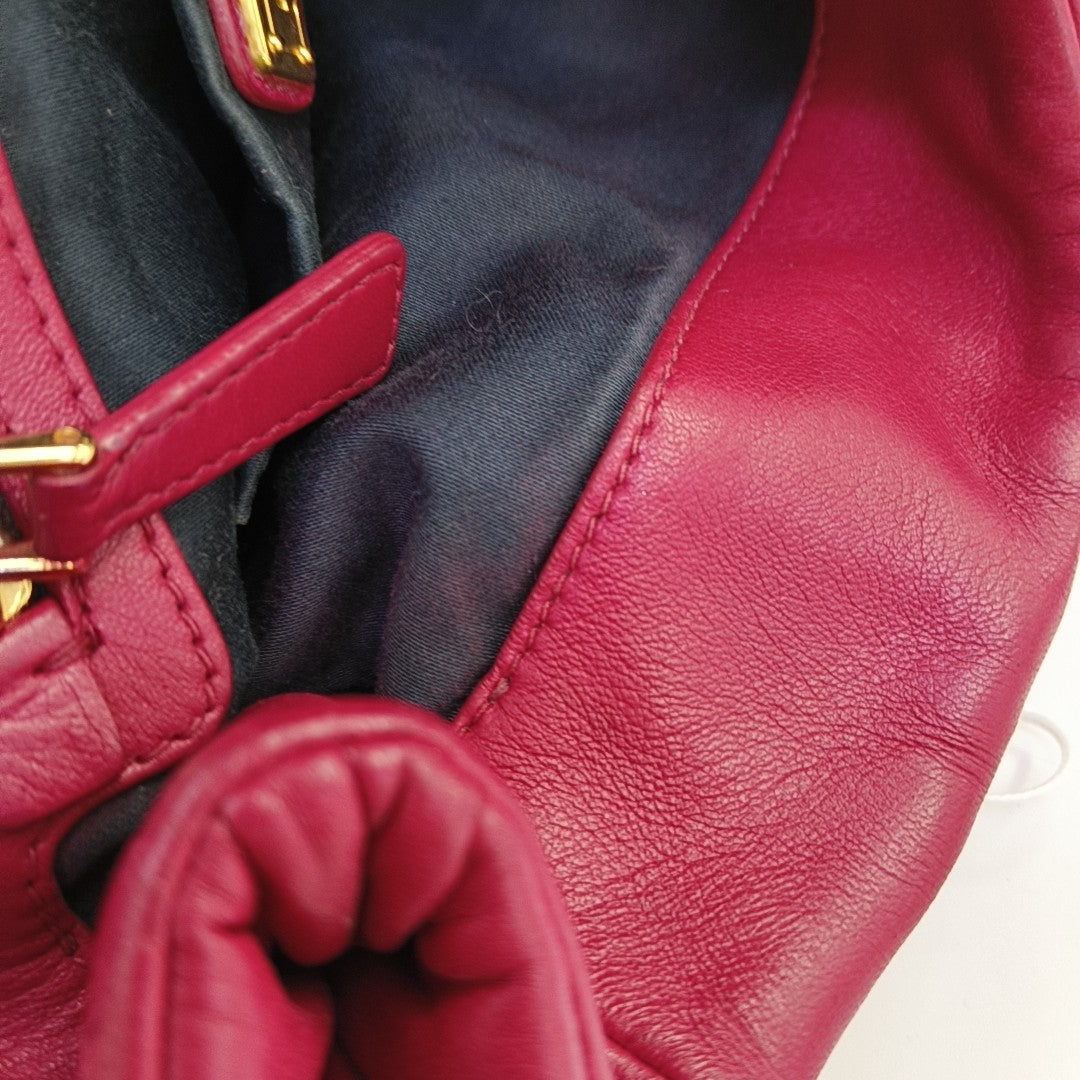 Quilted Lambskin Shoulder Bag Red