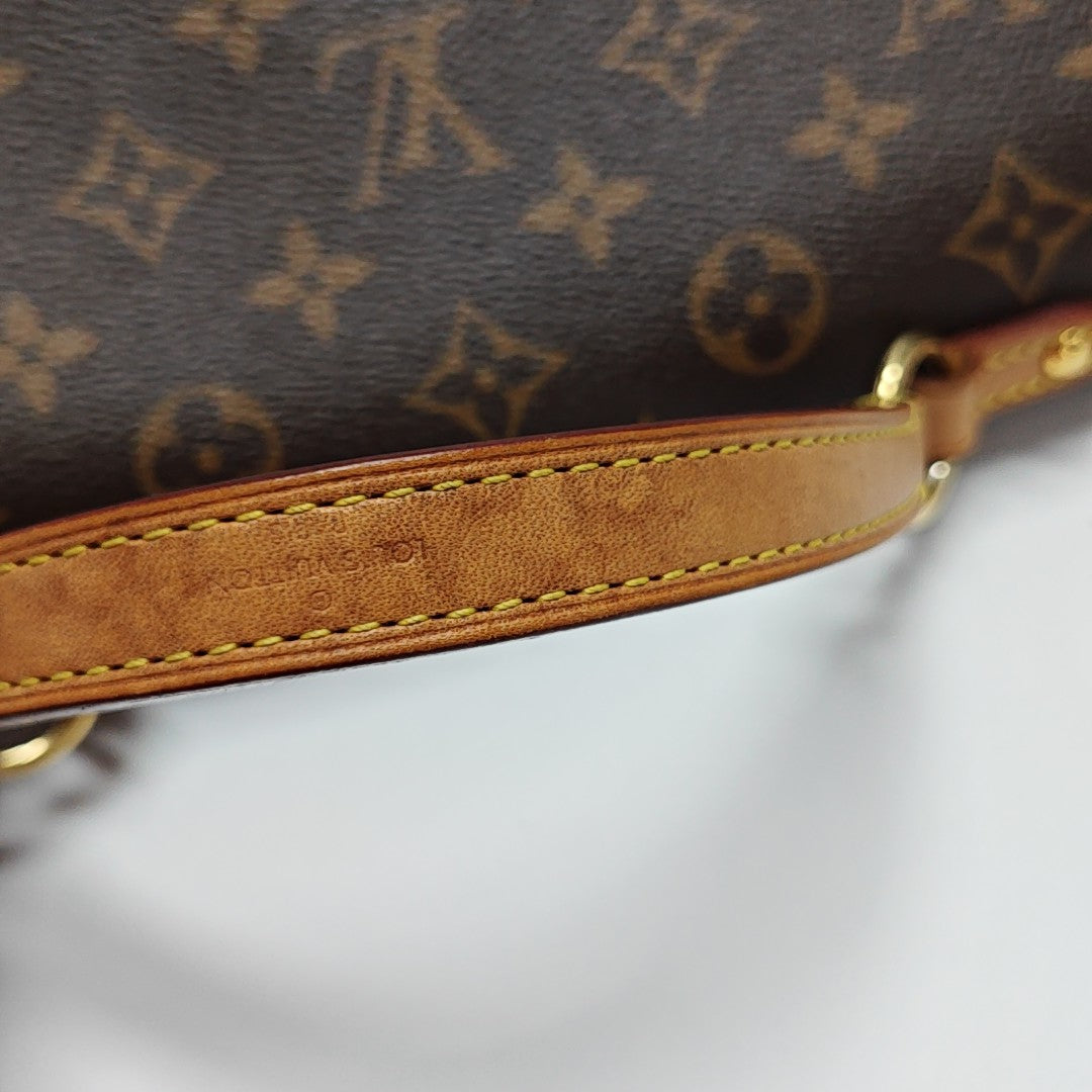 CLUNY PM Monogram Coated Canvas Brown