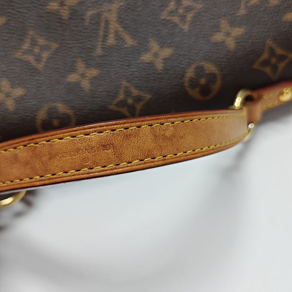 CLUNY PM Monogram Coated Canvas Brown
