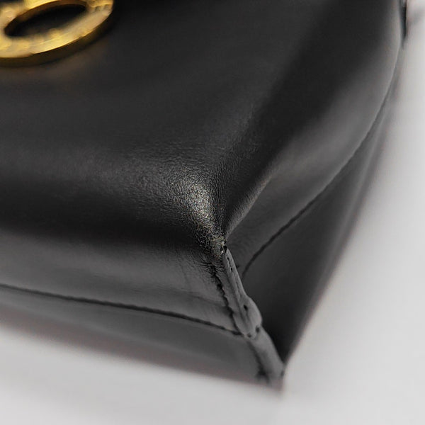 Leather Shoulder Bag Black
