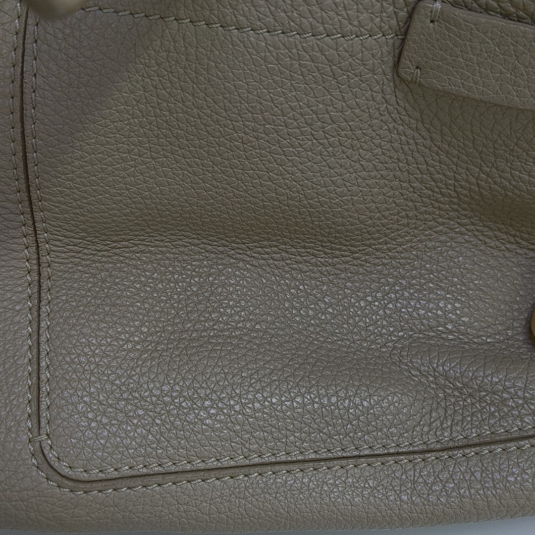 Calfskin Shoulder Bag Beige