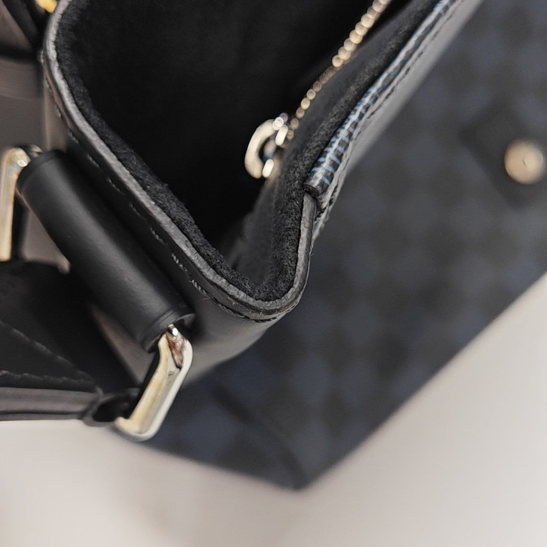 NEWPORT Damier Coated Canvas Blue