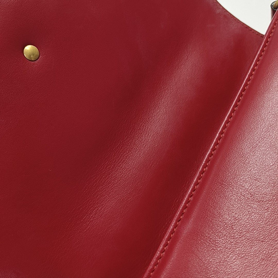 GG Marmont Small Quilted Calfskin Red