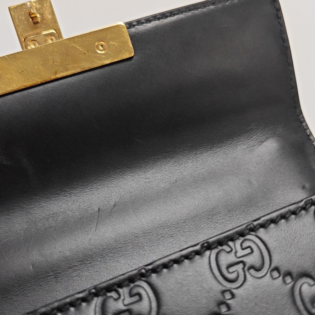 Padlock Small Monogram Calfskin Black