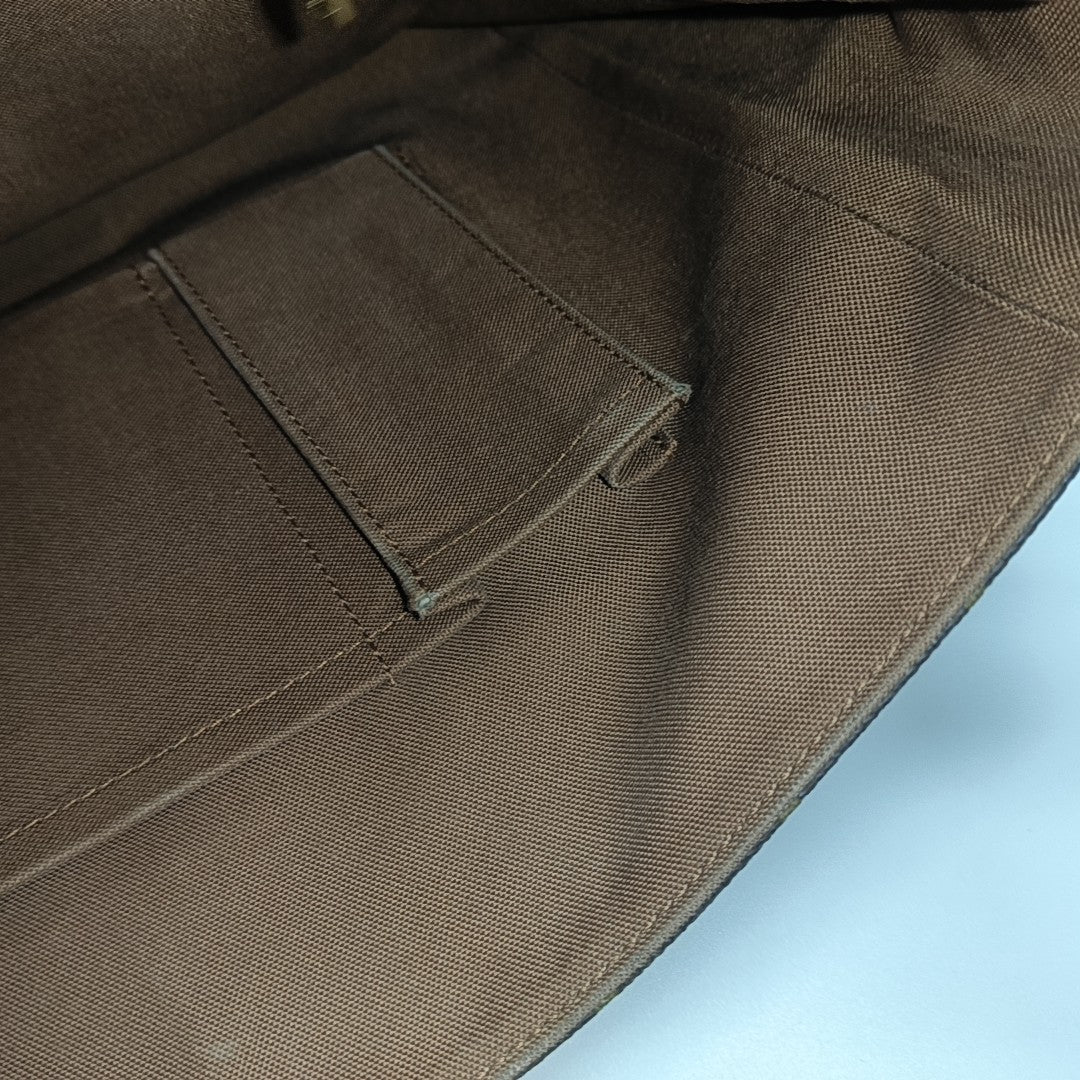 VALMY Monogram Coated Canvas Brown