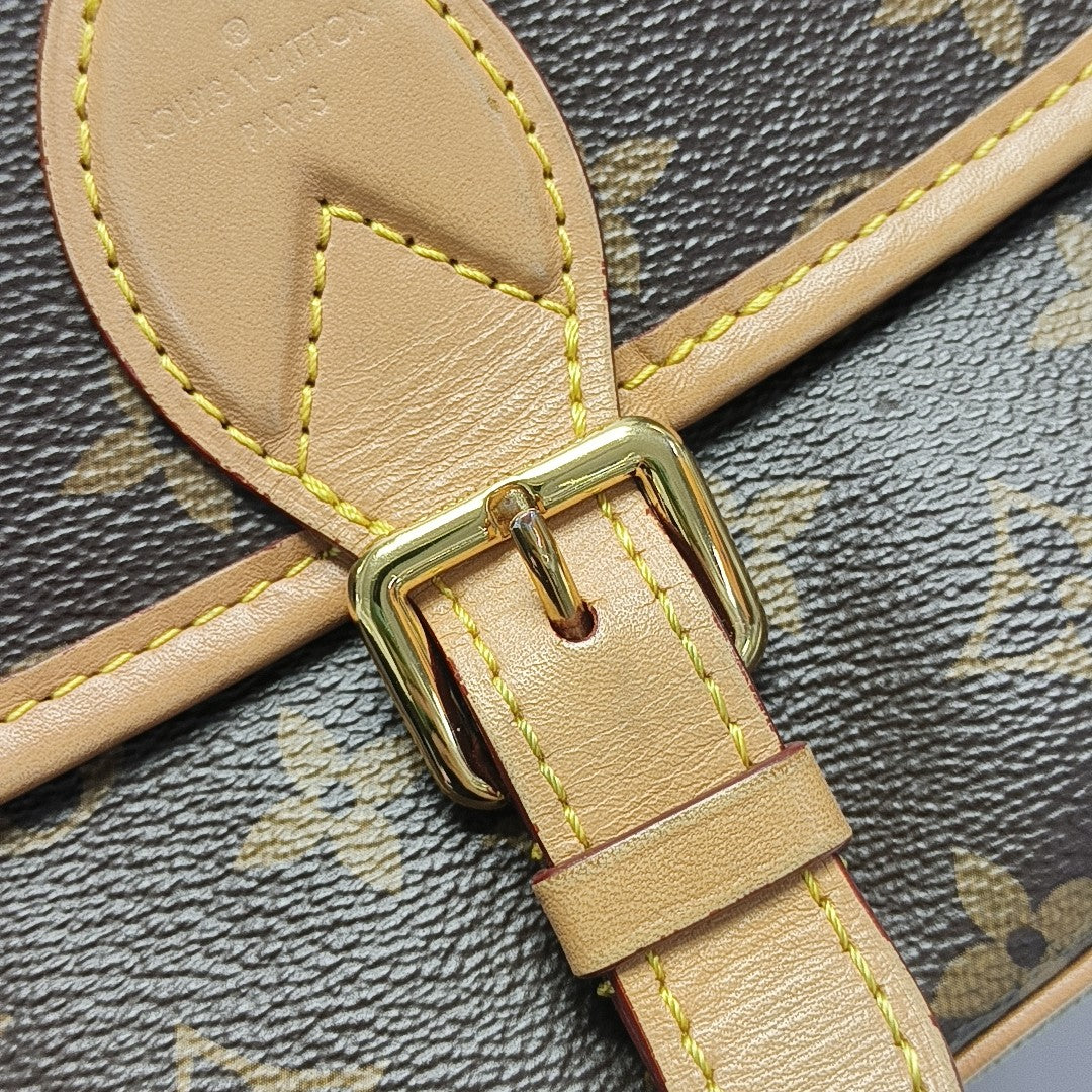 DIANE Monogram Coated Canvas Brown